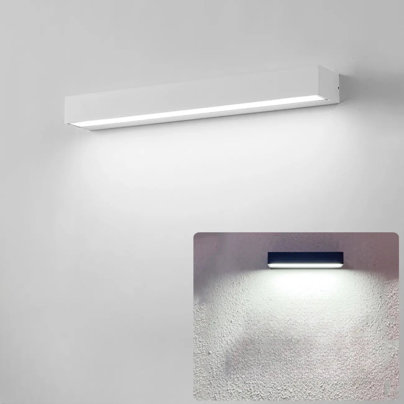 Postmodern Outdoor Rectangle  Black LED Wall Sconce Light  Image - 20 | homeyfad