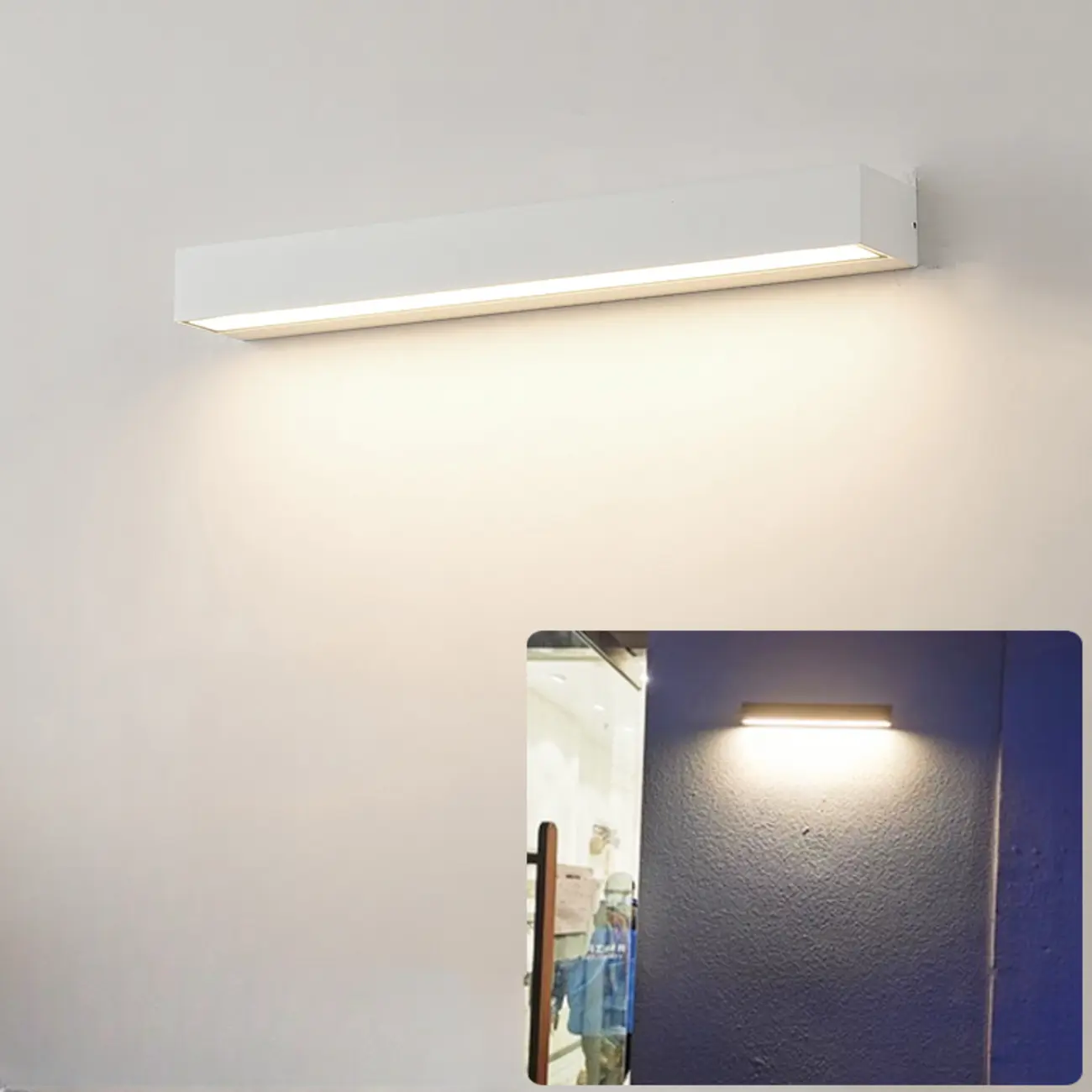 Postmodern Outdoor Rectangle  Black LED Wall Sconce Light  Image - 21 | homeyfad
