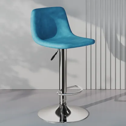 Modern Leather Swivel Bar Stool Adjustable Height Image - 16