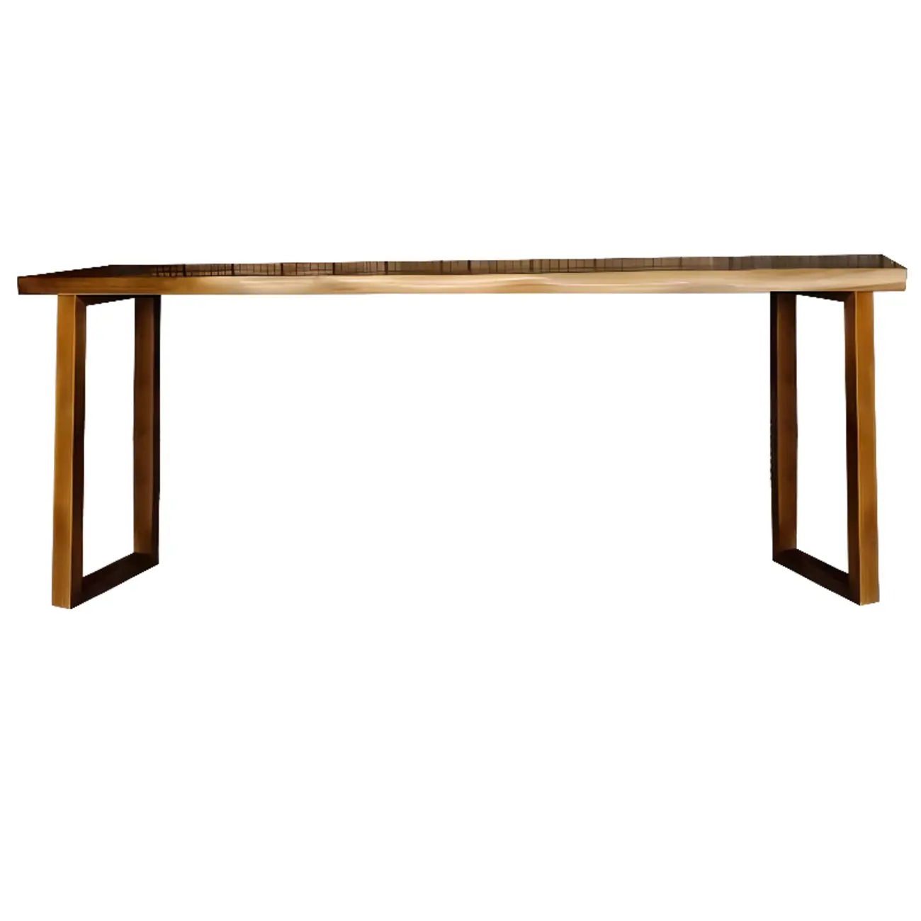  Simple Brown Pine Wood Sled Bar Table for Pub Image - 2 | homeyfad