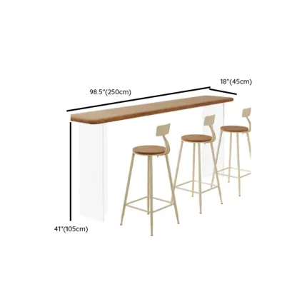 Modern Natural Wood Transparent Twin Pedestal Bar Tables Image - 14
