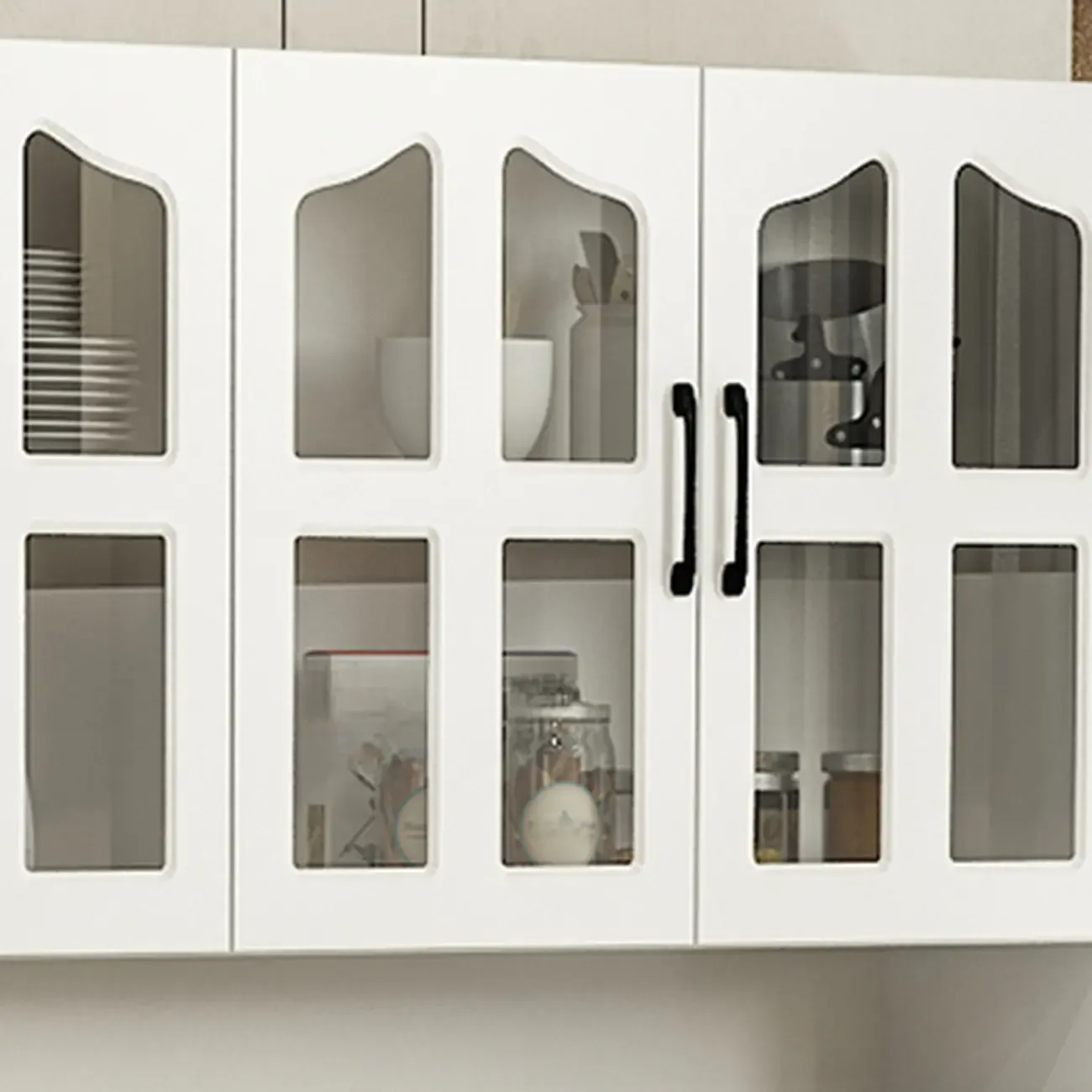 Kitchen Wooden Multi-Storage Sideboard with Microwave Stand Image - 8