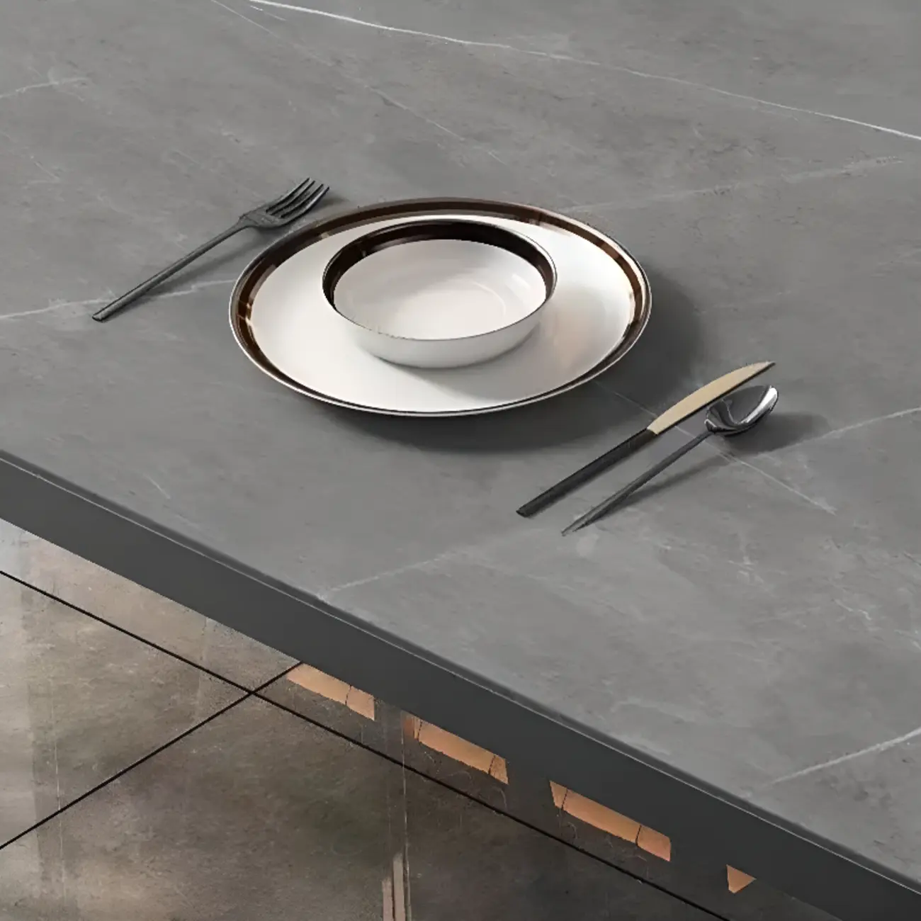 Modern White Marble Rectangular Dining Table Image - 4 | homeyfad