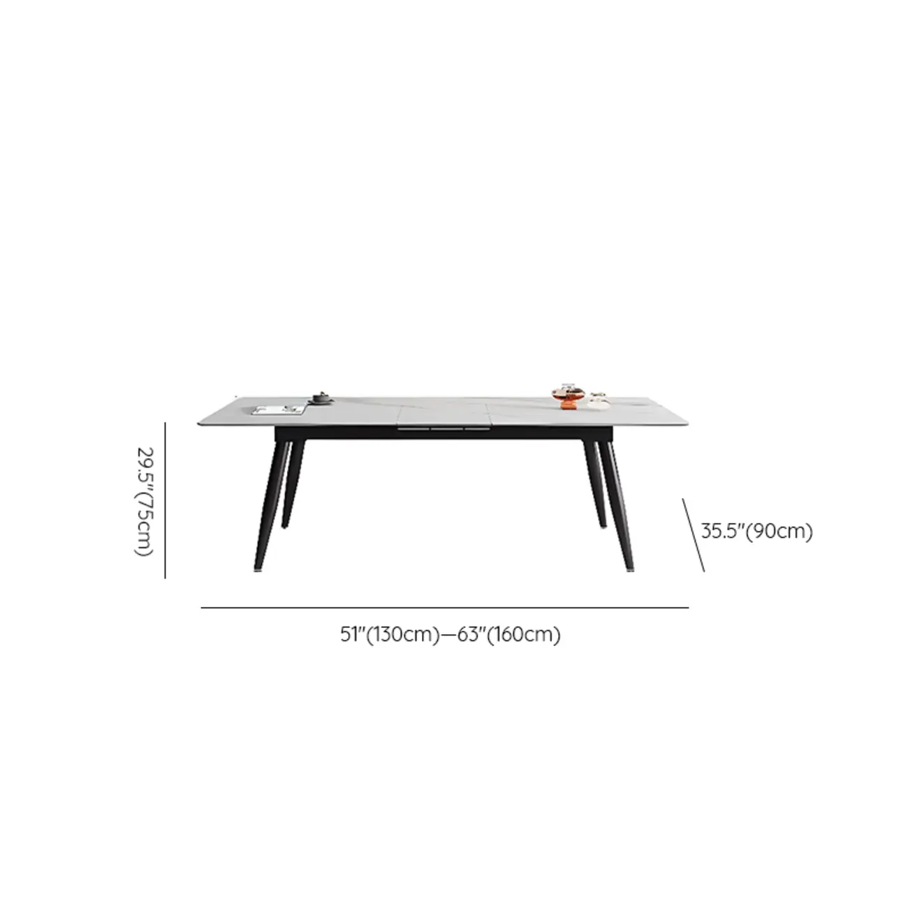 Modern White Marble Rectangular Dining Table Image - 7 | homeyfad