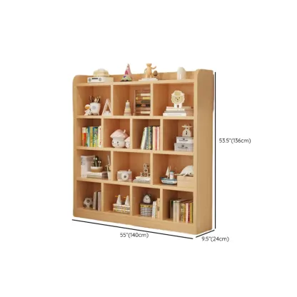 Natural Finish Durable Wooden 10-Cube Open Bookcase Image - 37