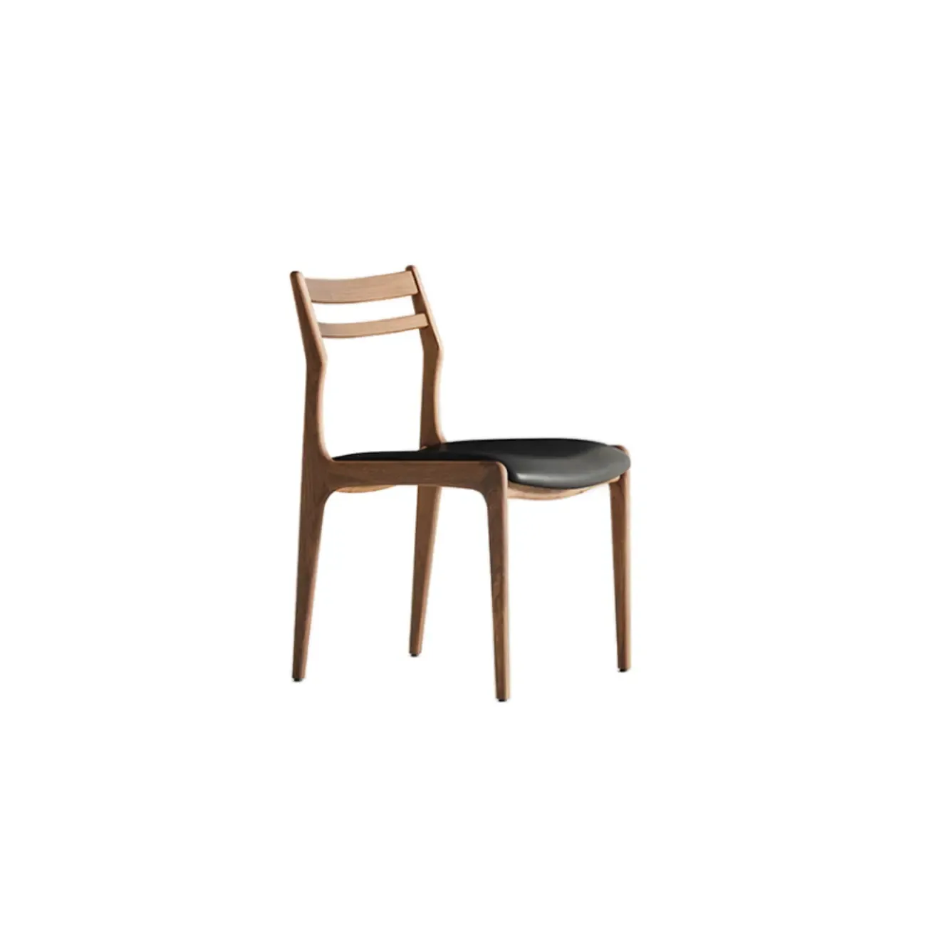 Modern Upholstered Ladder Back Wooden Dining Chair  Image - 3