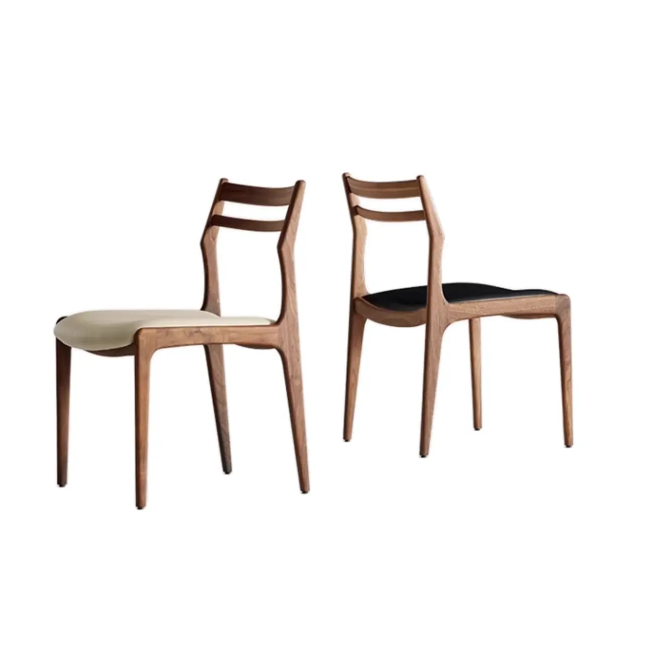 Modern Upholstered Ladder Back Wooden Dining Chair  Image - 9 | homeyfad