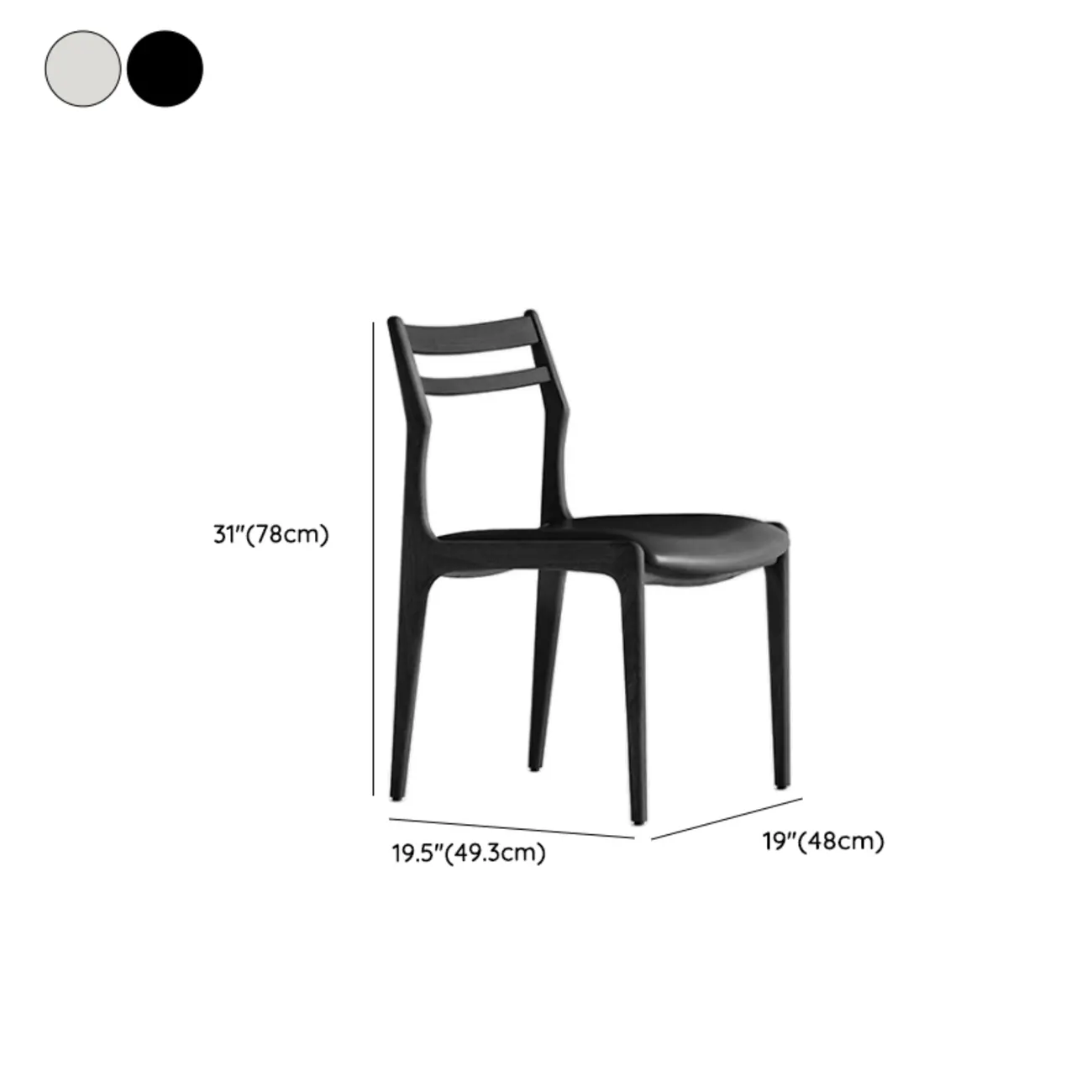 Modern Upholstered Ladder Back Wooden Dining Chair  #size | homeyfad