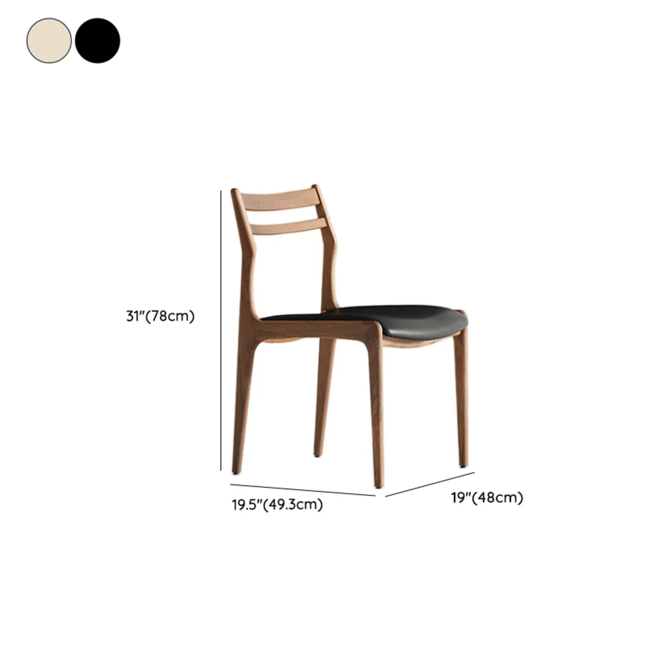 Modern Upholstered Ladder Back Wooden Dining Chair  Image - 15 | homeyfad