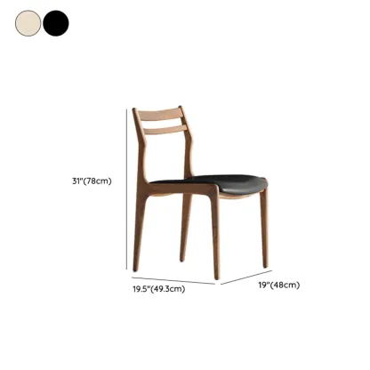 Modern Upholstered Ladder Back Wooden Dining Chair  Image - 13