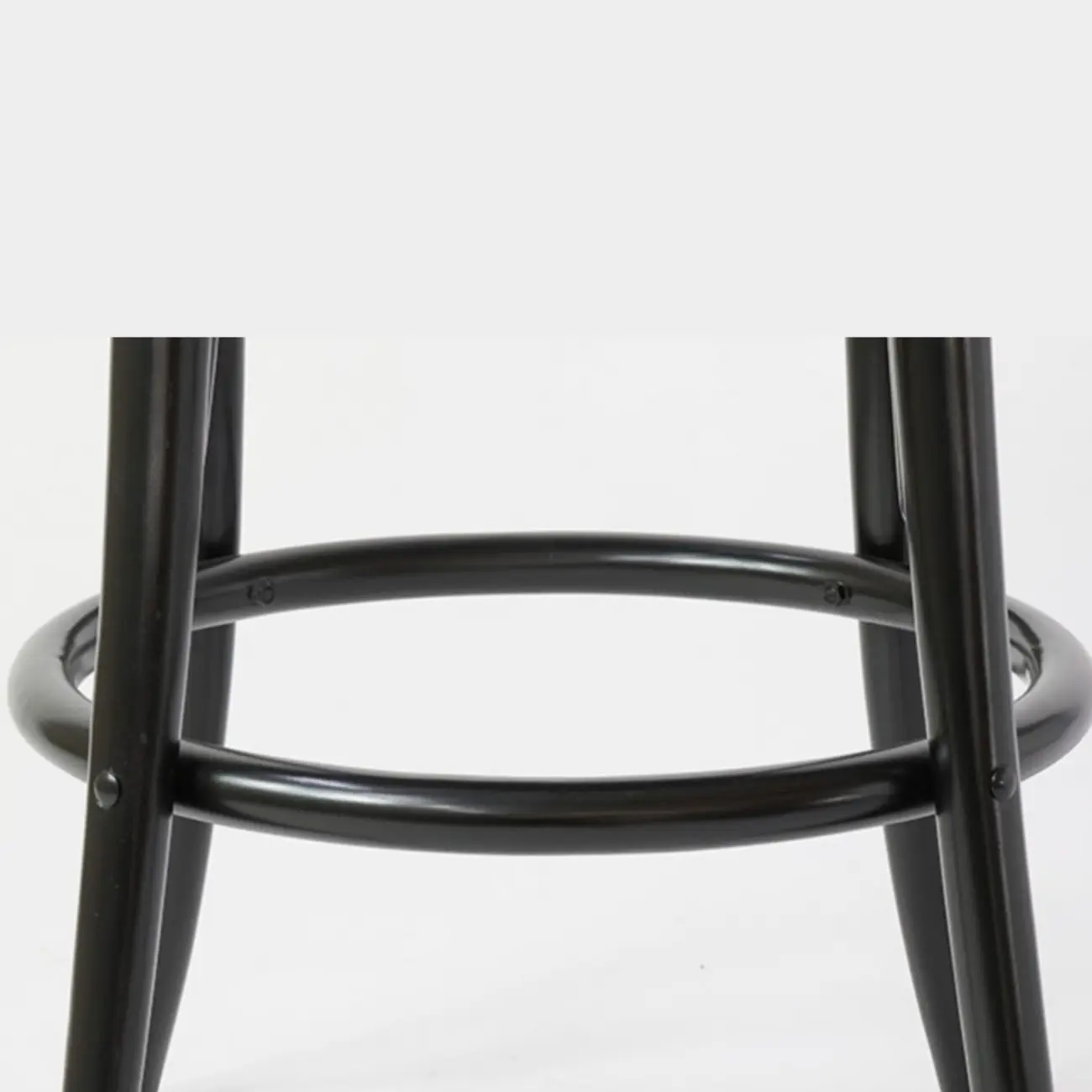 Walnut Beech Wood Leather Seat Bar Stools with Back Image - 15 | homeyfad