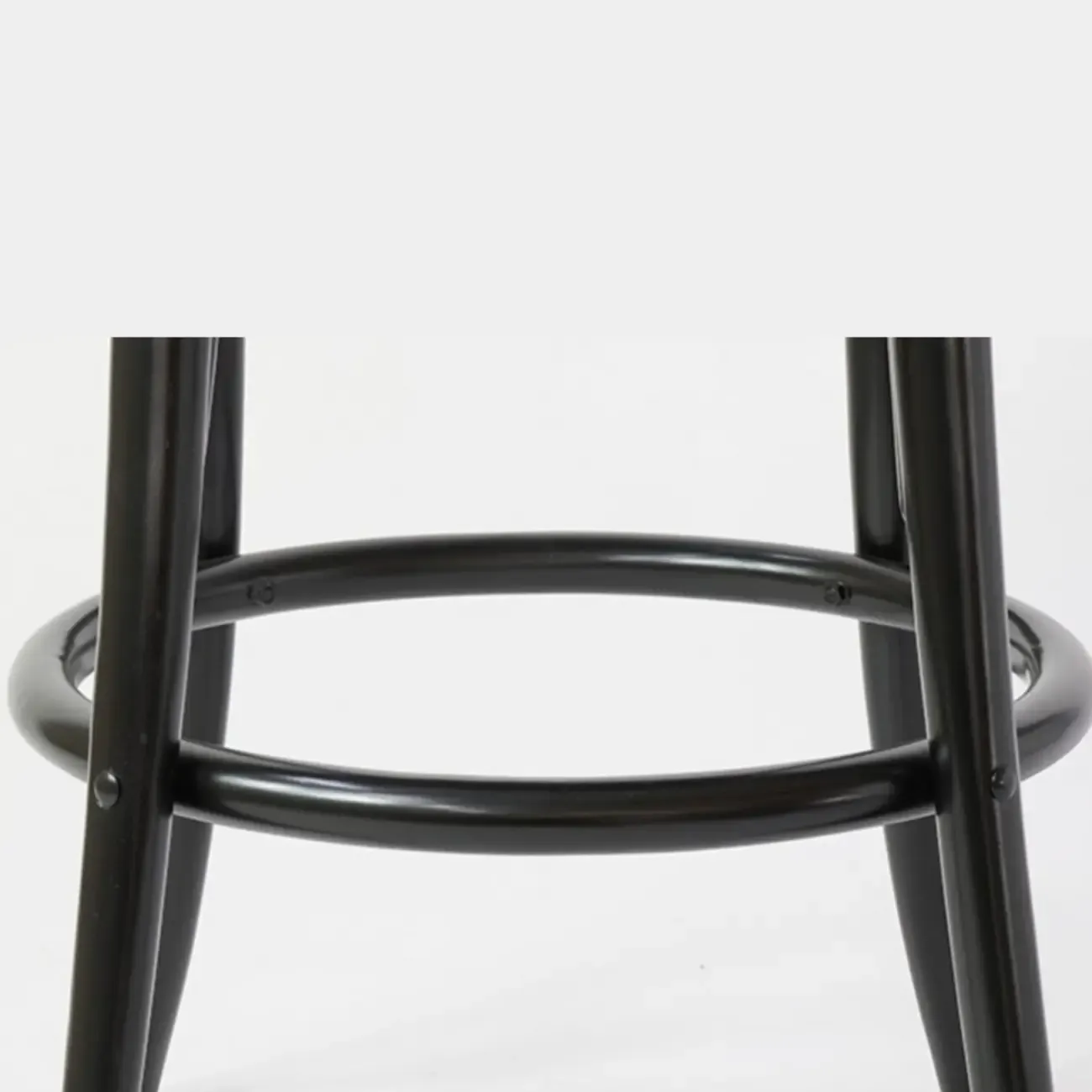 Walnut Beech Wood Leather Seat Bar Stools with Back Image - 15