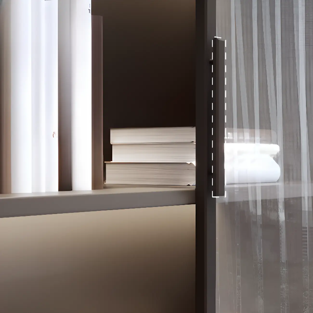 Black Freestanding Wood Wine Cabinet with Glass Doors Image - 15 | homeyfad