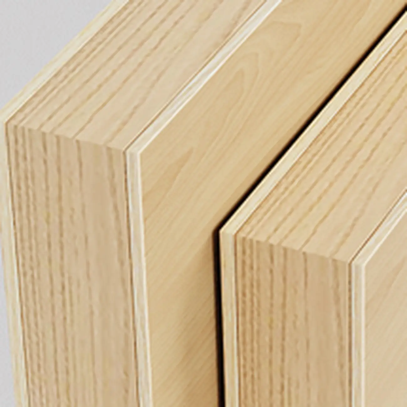 Space-Saving Brown 2-Drawer Wood Buffet Table Sliding Doors Image - 8 | homeyfad