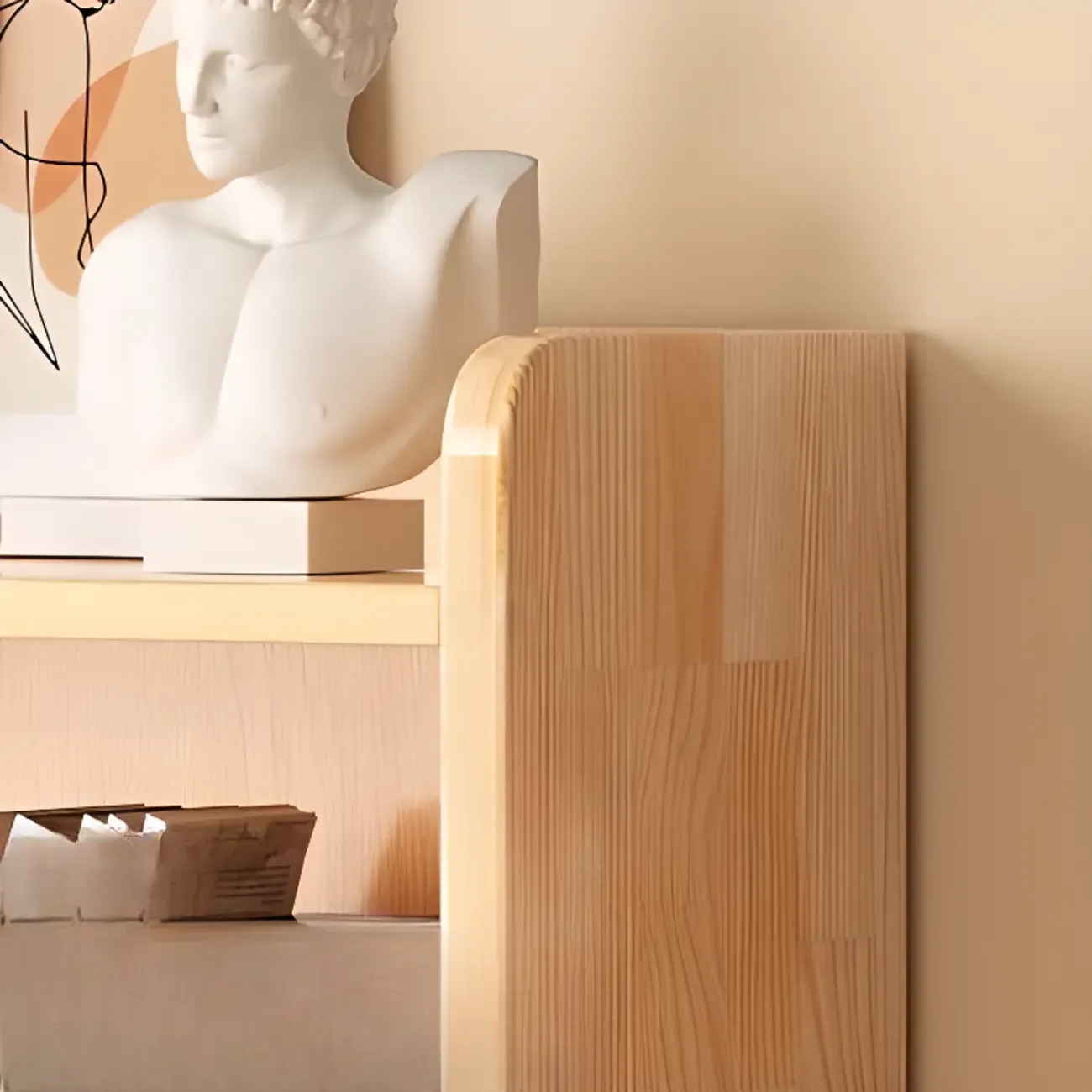 Durable Brown Wooden Vertical Open Storage 5-Shelf Bookcase Image - 8