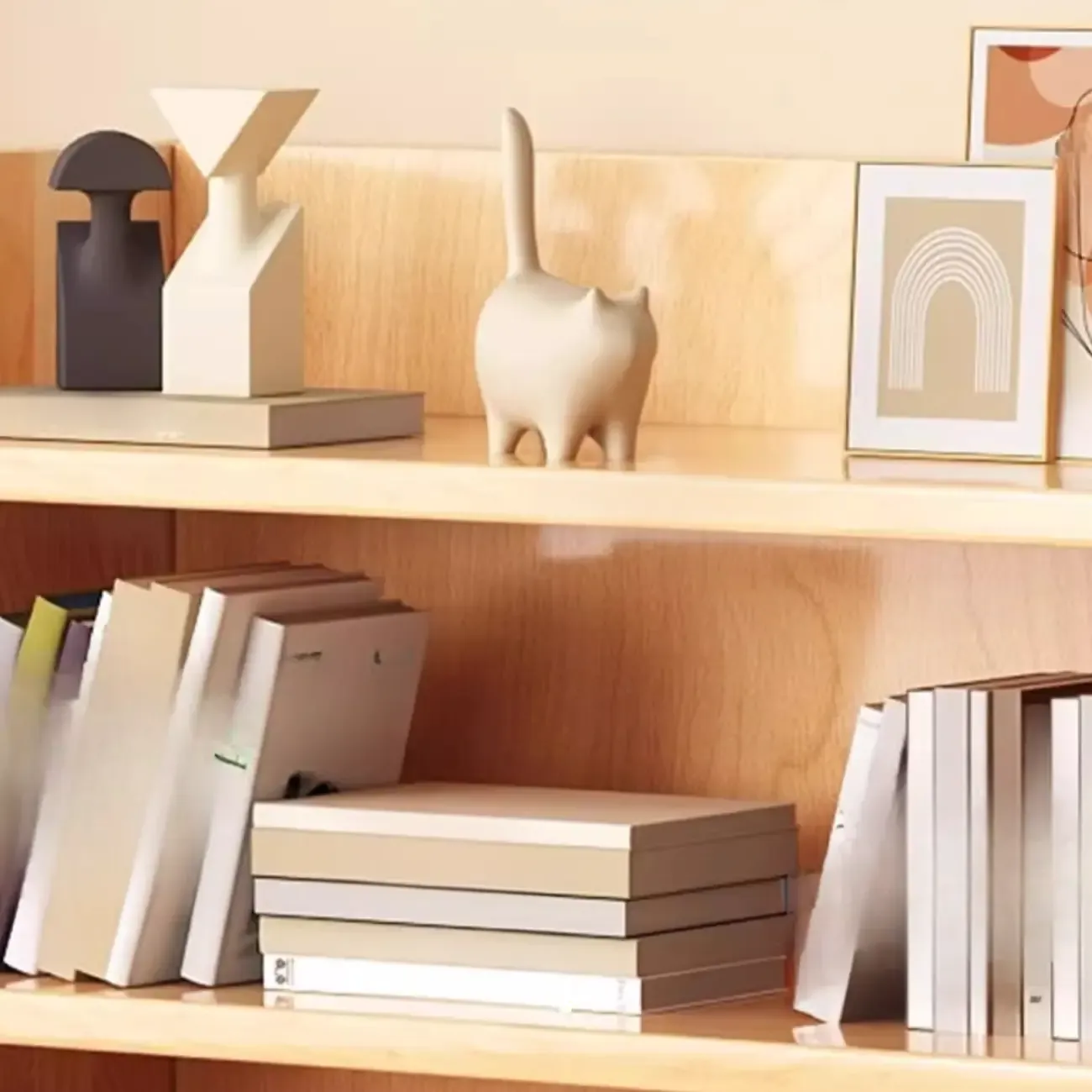 Durable Brown Wooden Vertical Open Storage 5-Shelf Bookcase Image - 12