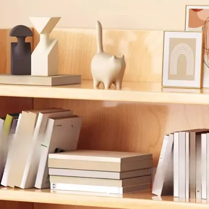 Durable Brown Wooden Vertical Open Storage 5-Shelf Bookcase Image - 12