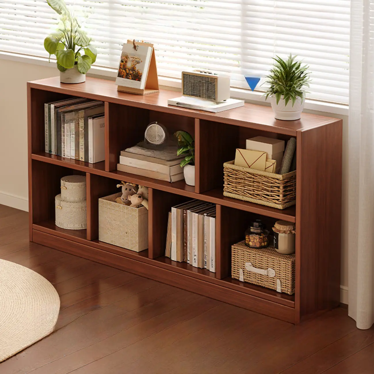 Modern Wooden Compact Bookcase Home Office Shelves Image - 7 | homeyfad