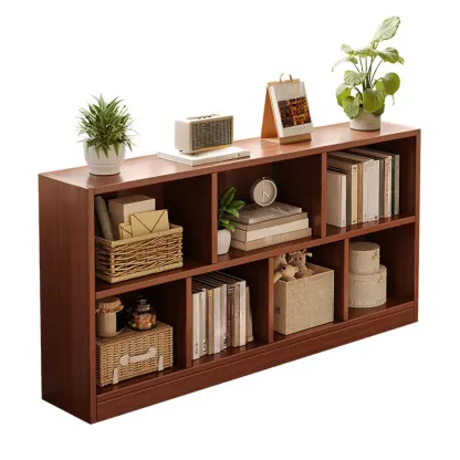 Modern Wooden Compact Bookcase Home Office Shelves Image - 19