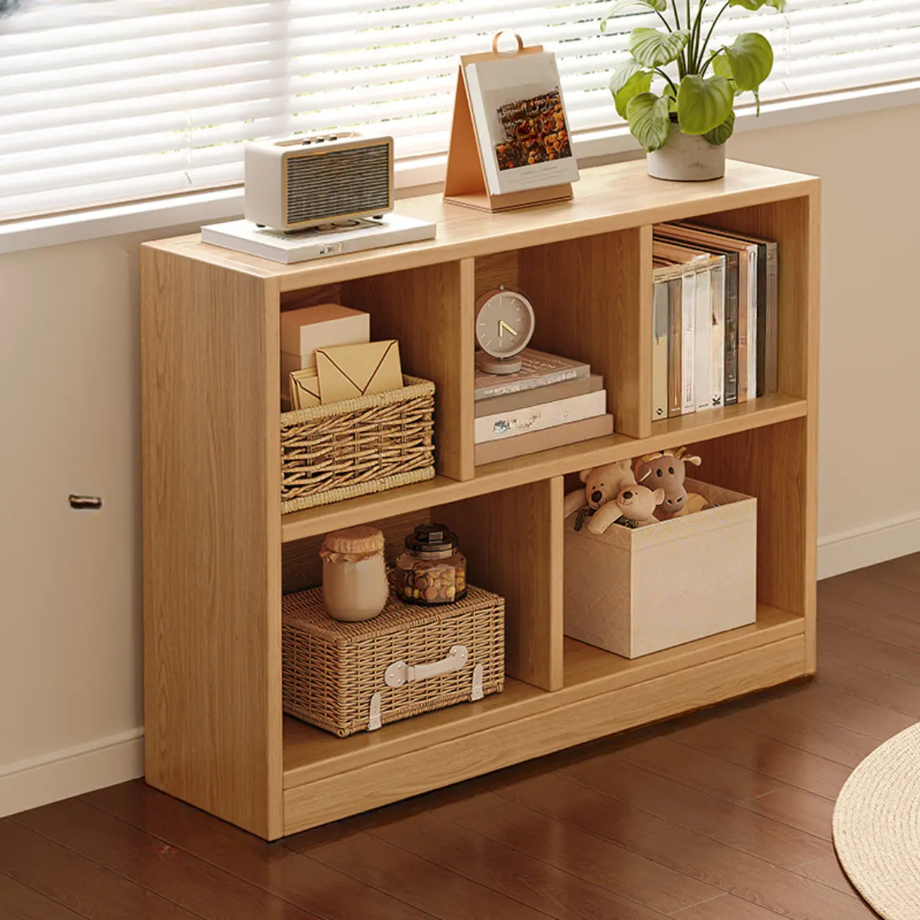 Modern Wooden Compact Bookcase Home Office Shelves Image - 1 | homeyfad