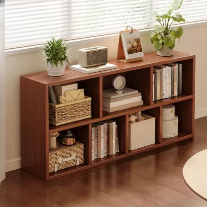 Modern Wooden Compact Bookcase Home Office Shelves Image - 17