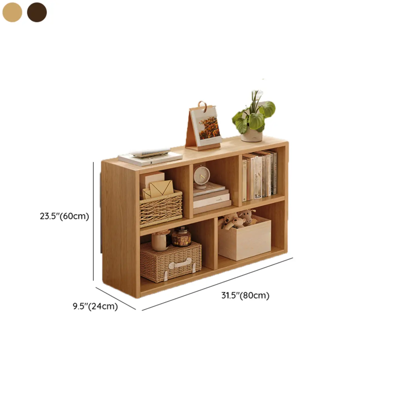 Modern Wooden Compact Bookcase Home Office Shelves #size | homeyfad