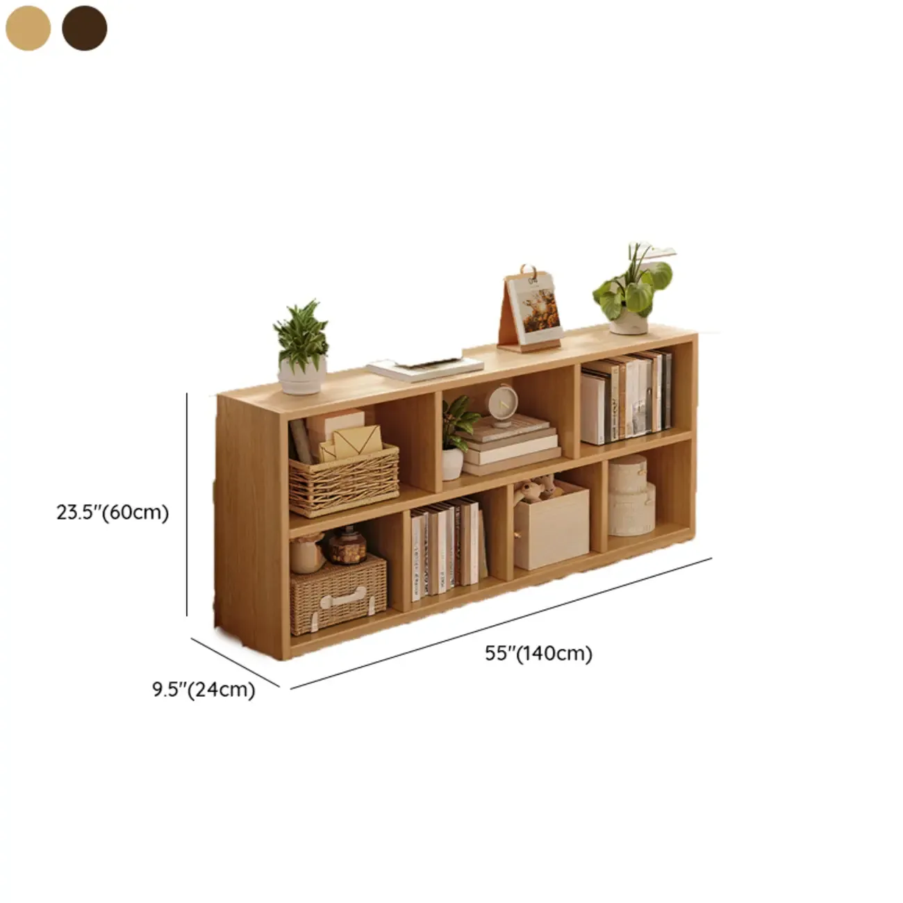 Modern Wooden Compact Bookcase Home Office Shelves Image - 27