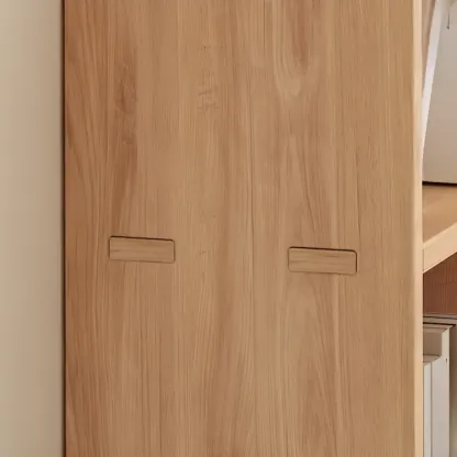 Natural Wood Horizontal Bookcase Cube Organizer Image - 18