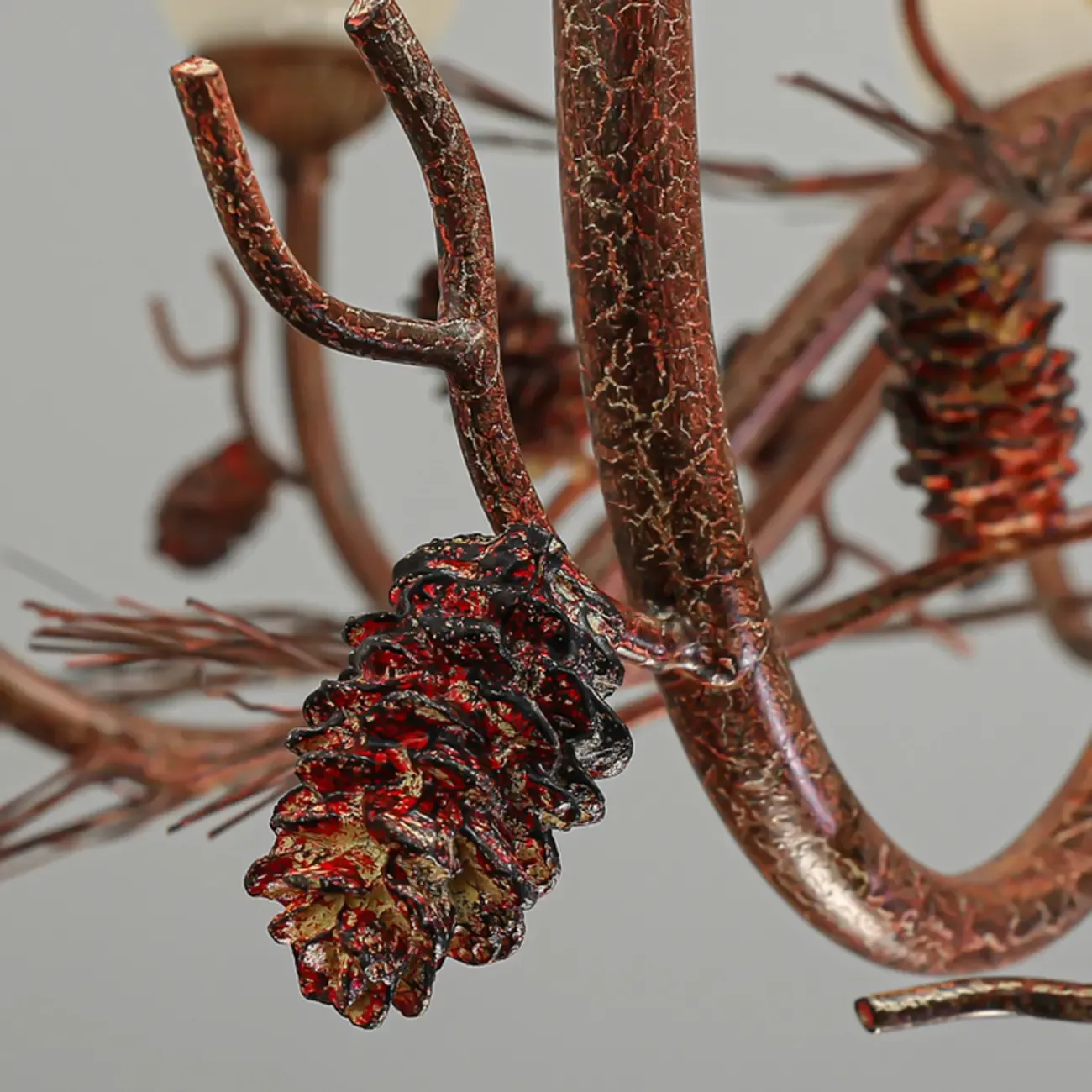 Modern 6-Light Vintage Floral Bell Chandelier Adjustable Height  Image - 10