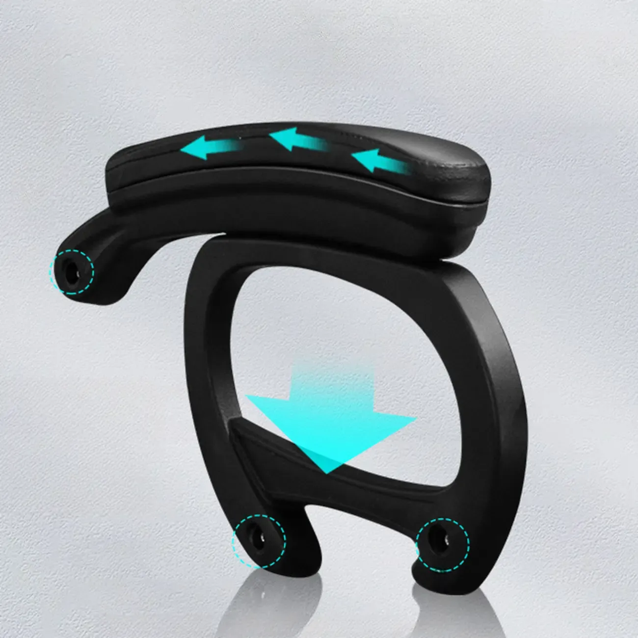 Ergonomic Black Leather Swivel Office Chair with Footrest Image - 8