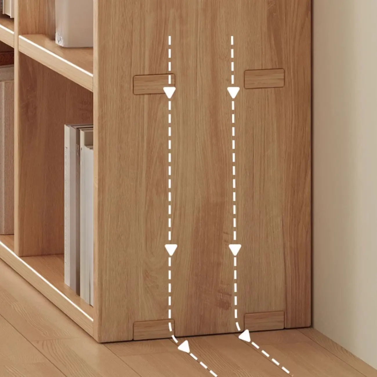 Modern Modular Rectangular Lateral Pine Wood Bookcase Image - 20 | homeyfad