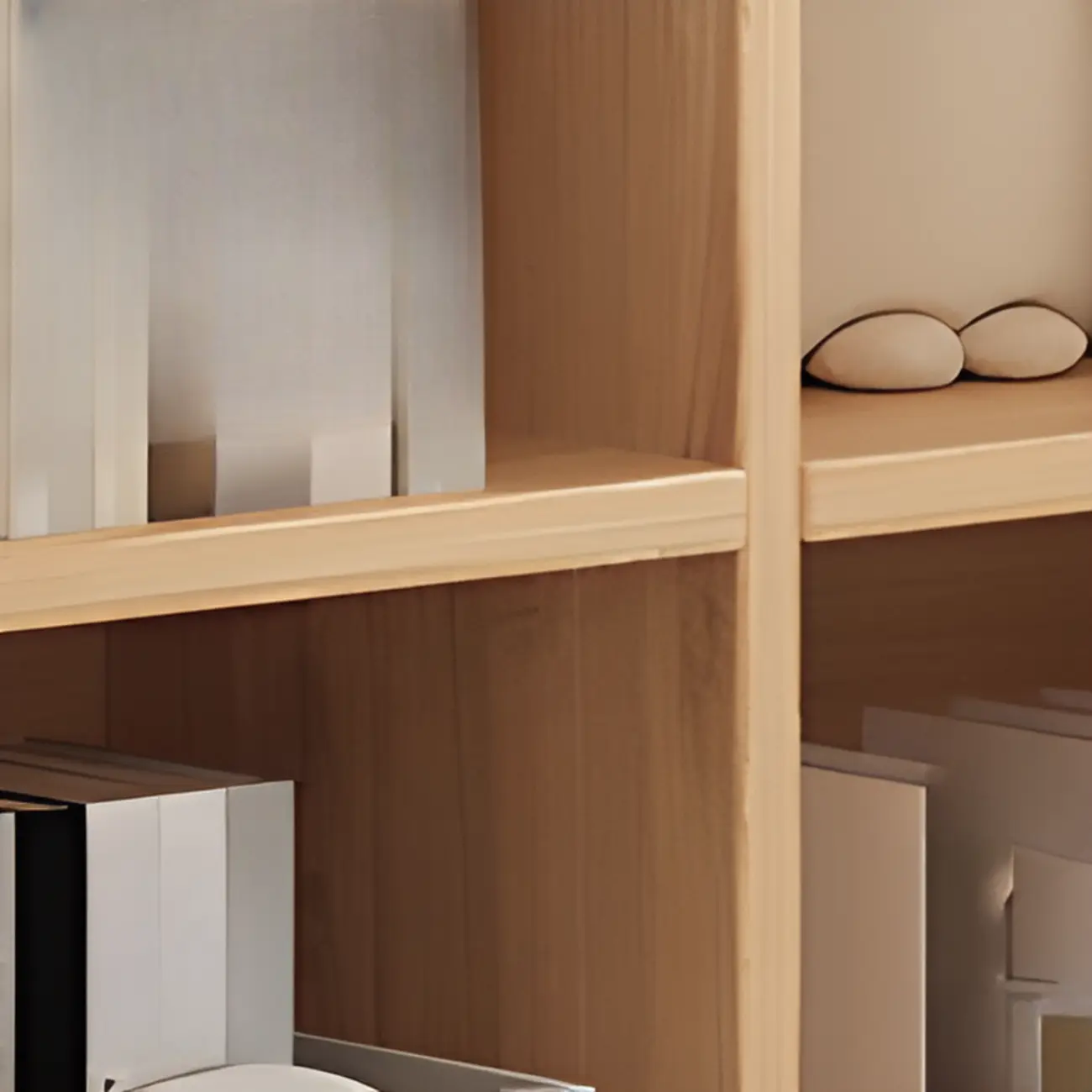 Modern Modular Rectangular Lateral Pine Wood Bookcase Image - 22 | homeyfad