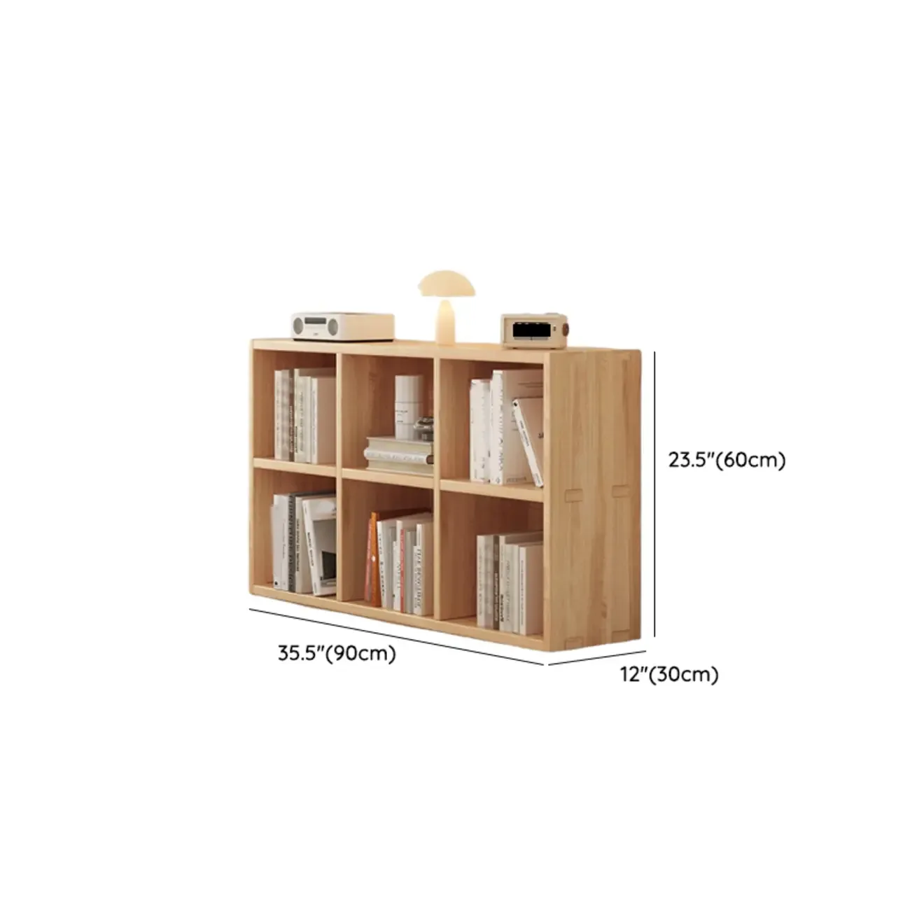 Modern Modular Rectangular Lateral Pine Wood Bookcase Image - 27