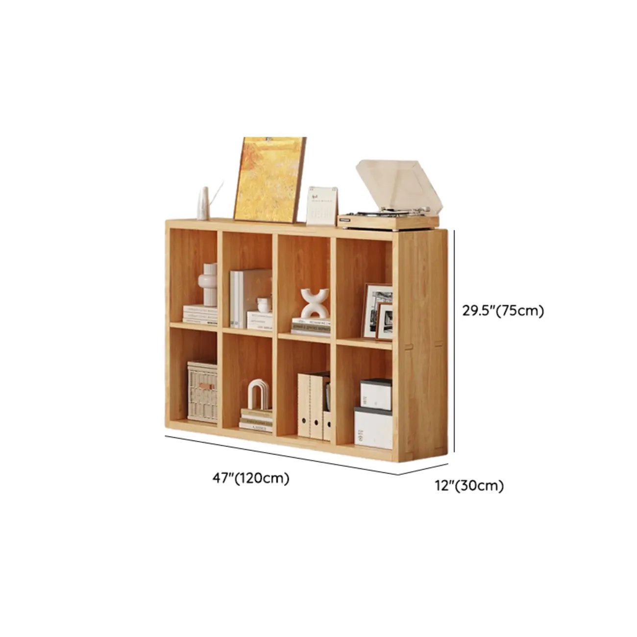 Modern Modular Rectangular Lateral Pine Wood Bookcase Image - 28 | homeyfad