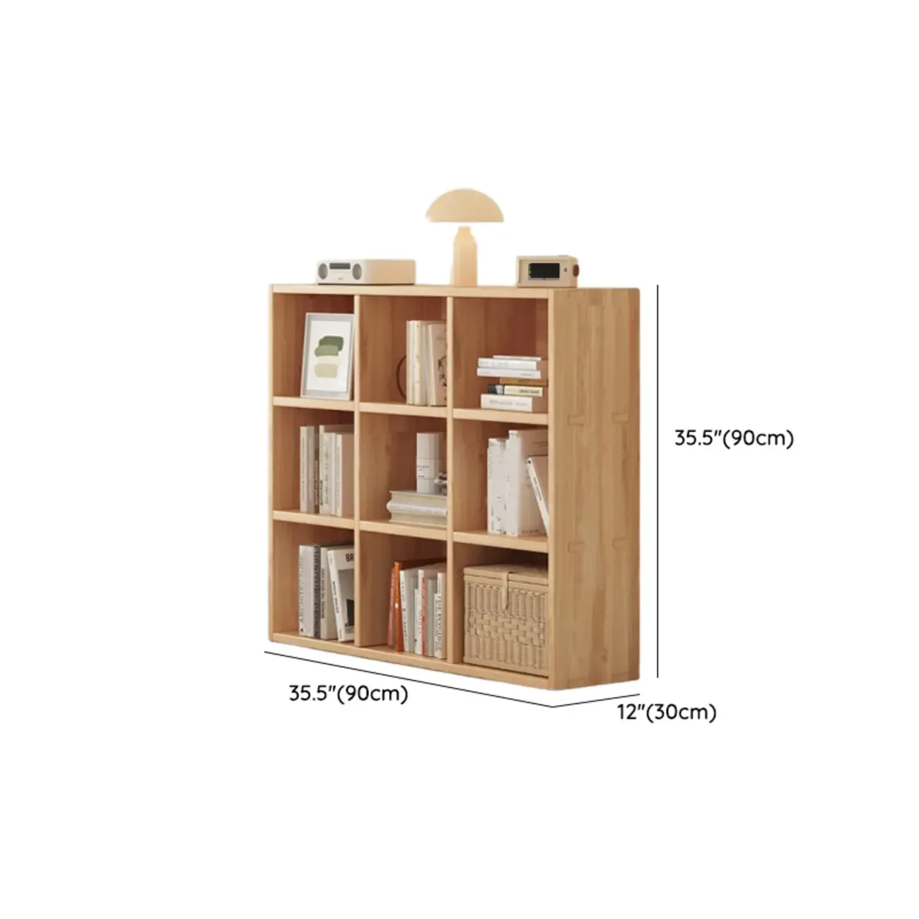 Modern Modular Rectangular Lateral Pine Wood Bookcase Image - 30