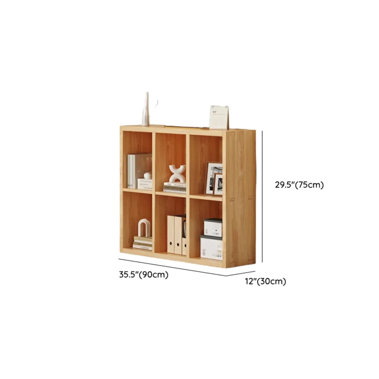 Modern Modular Rectangular Lateral Pine Wood Bookcase Image - 36