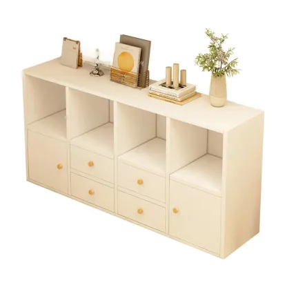Modern Wooden Compact Office Storage Withe Bookcase Image - 2