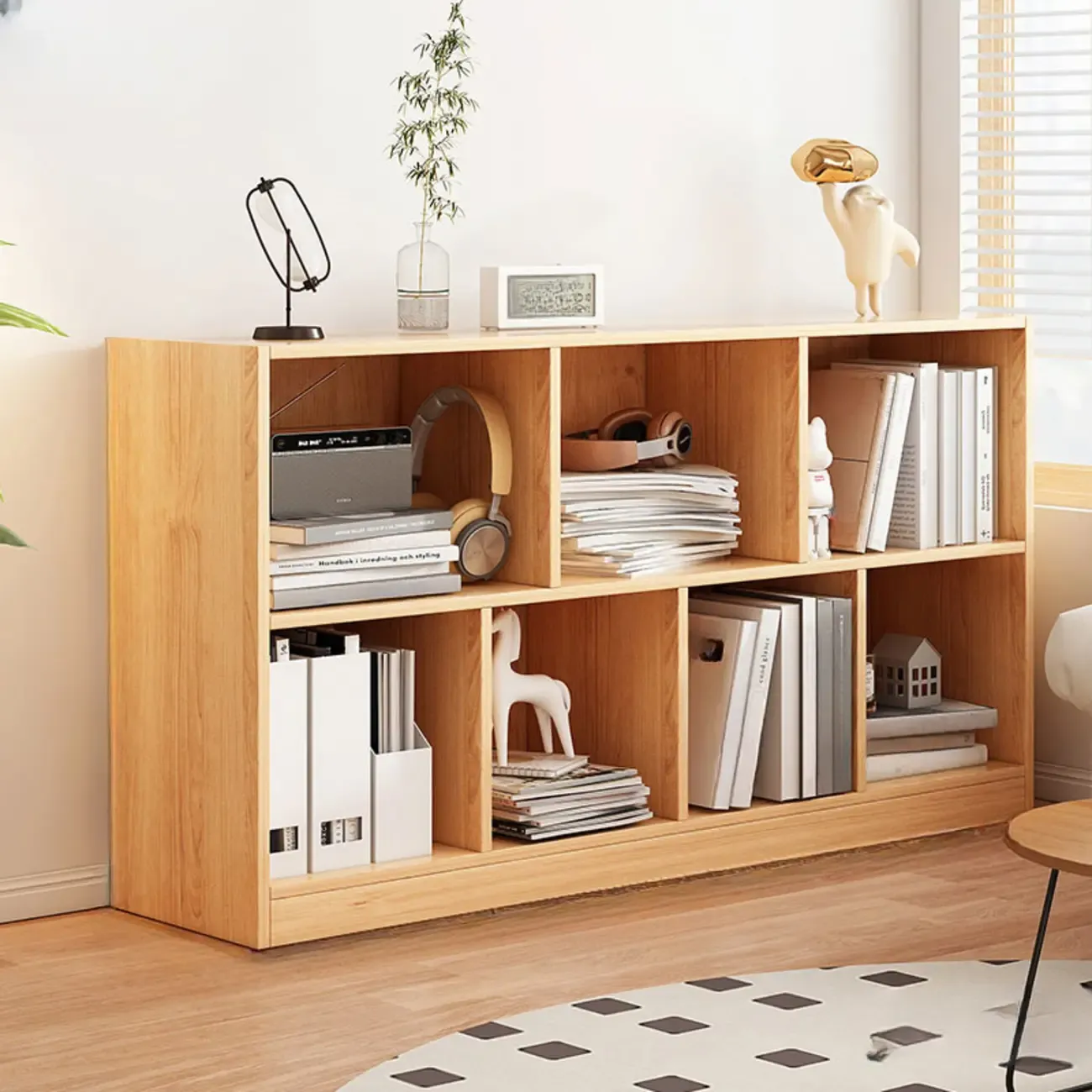 Modern Wooden Compact Office Storage Withe Bookcase Image - 4