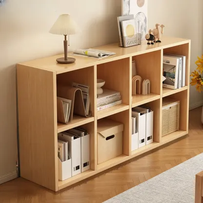 Modern Wooden Compact Office Storage Withe Bookcase Image - 8
