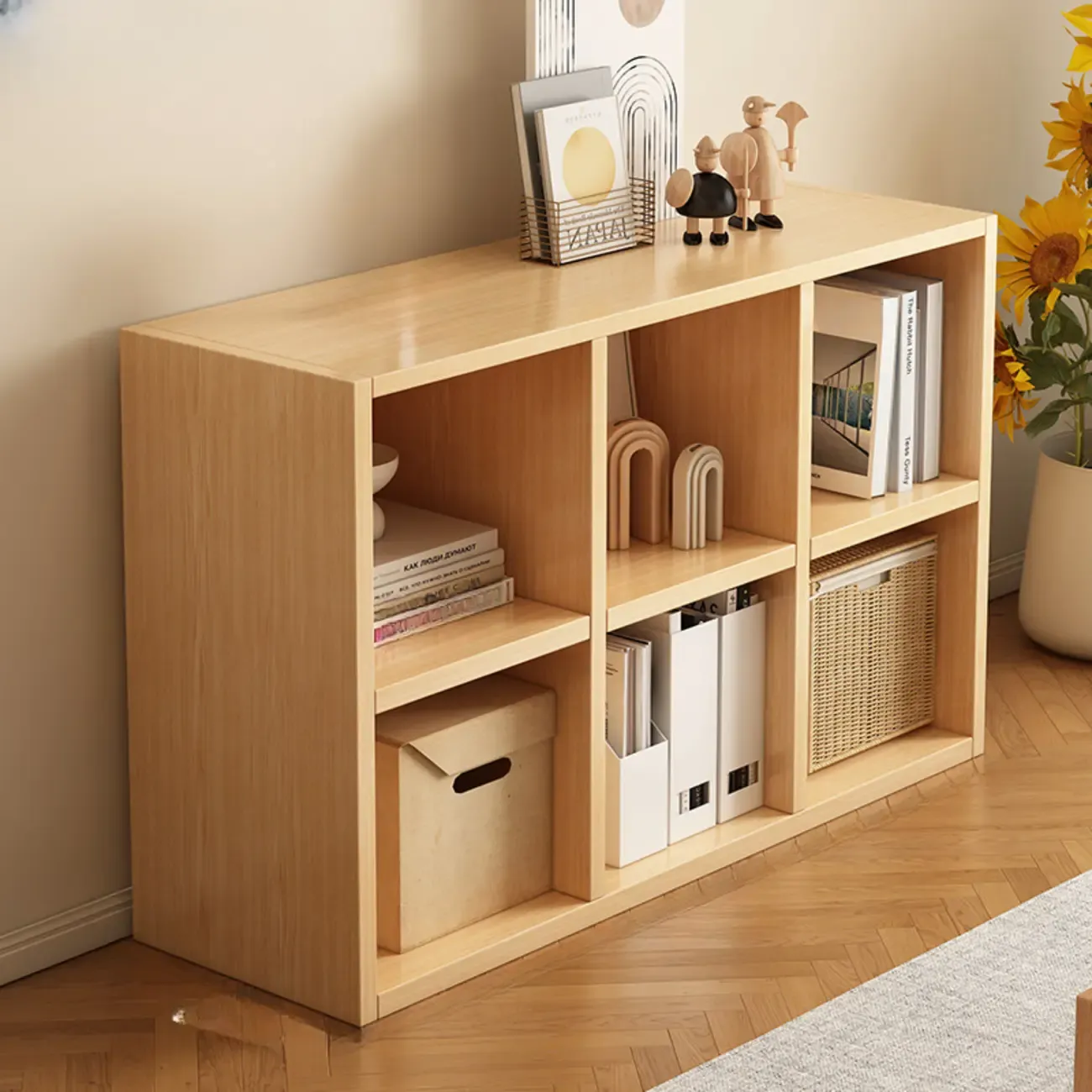 Modern Wooden Compact Office Storage Withe Bookcase Image - 9