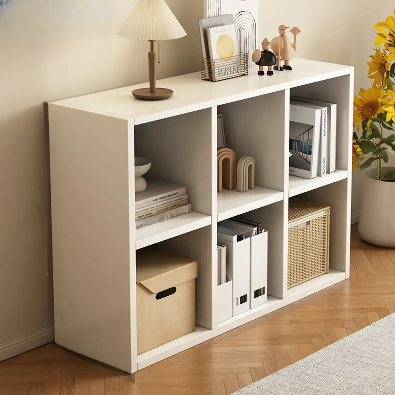 Modern Wooden Compact Office Storage Withe Bookcase Image - 12