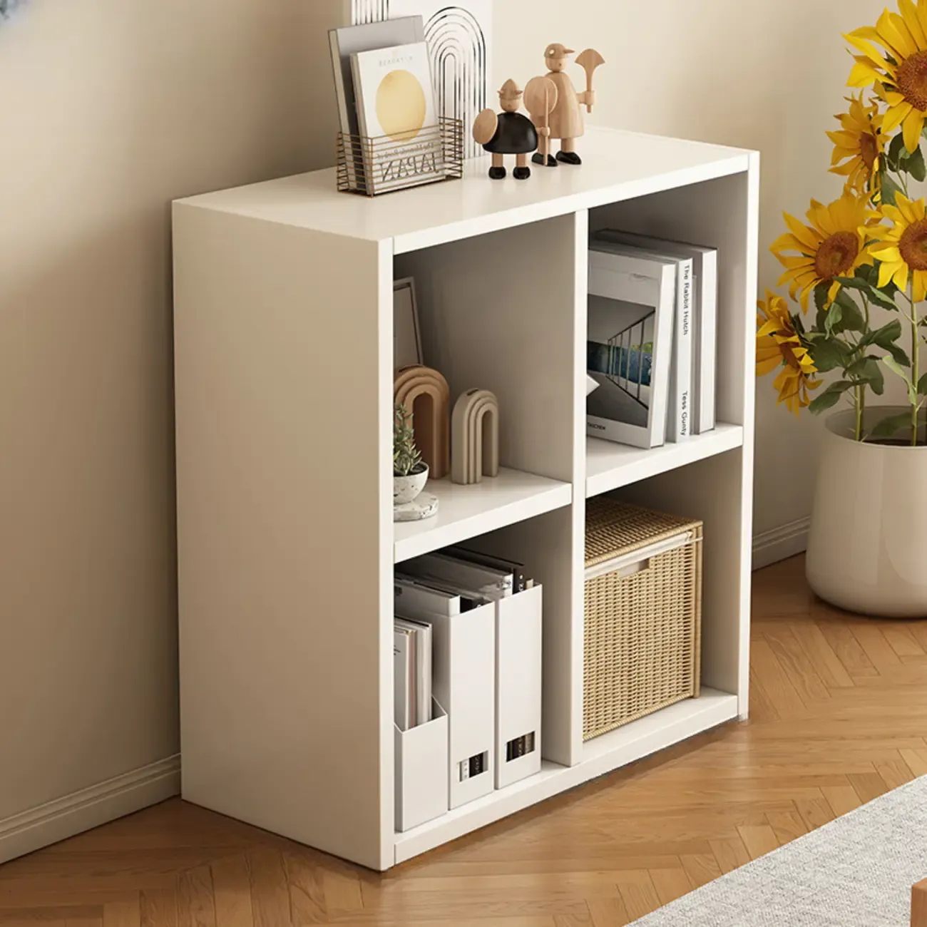 Modern Wooden Compact Office Storage Withe Bookcase Image - 15