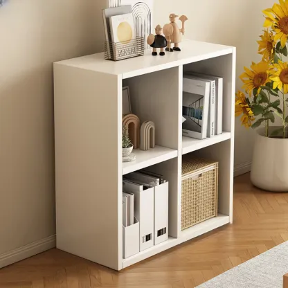 Modern Wooden Compact Office Storage Withe Bookcase Image - 15