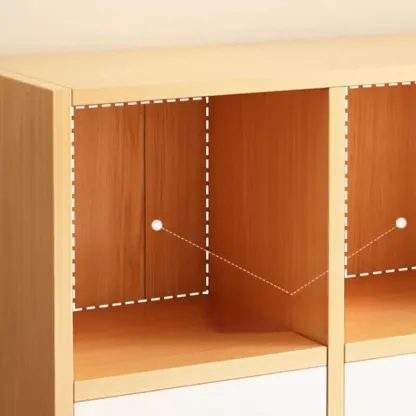 Modern Wooden Compact Office Storage Withe Bookcase Image - 17