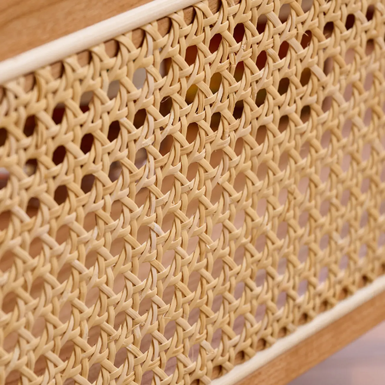 Rectangular Cherry Wood Storage Cart End Table with Wheels Image - 9 | homeyfad