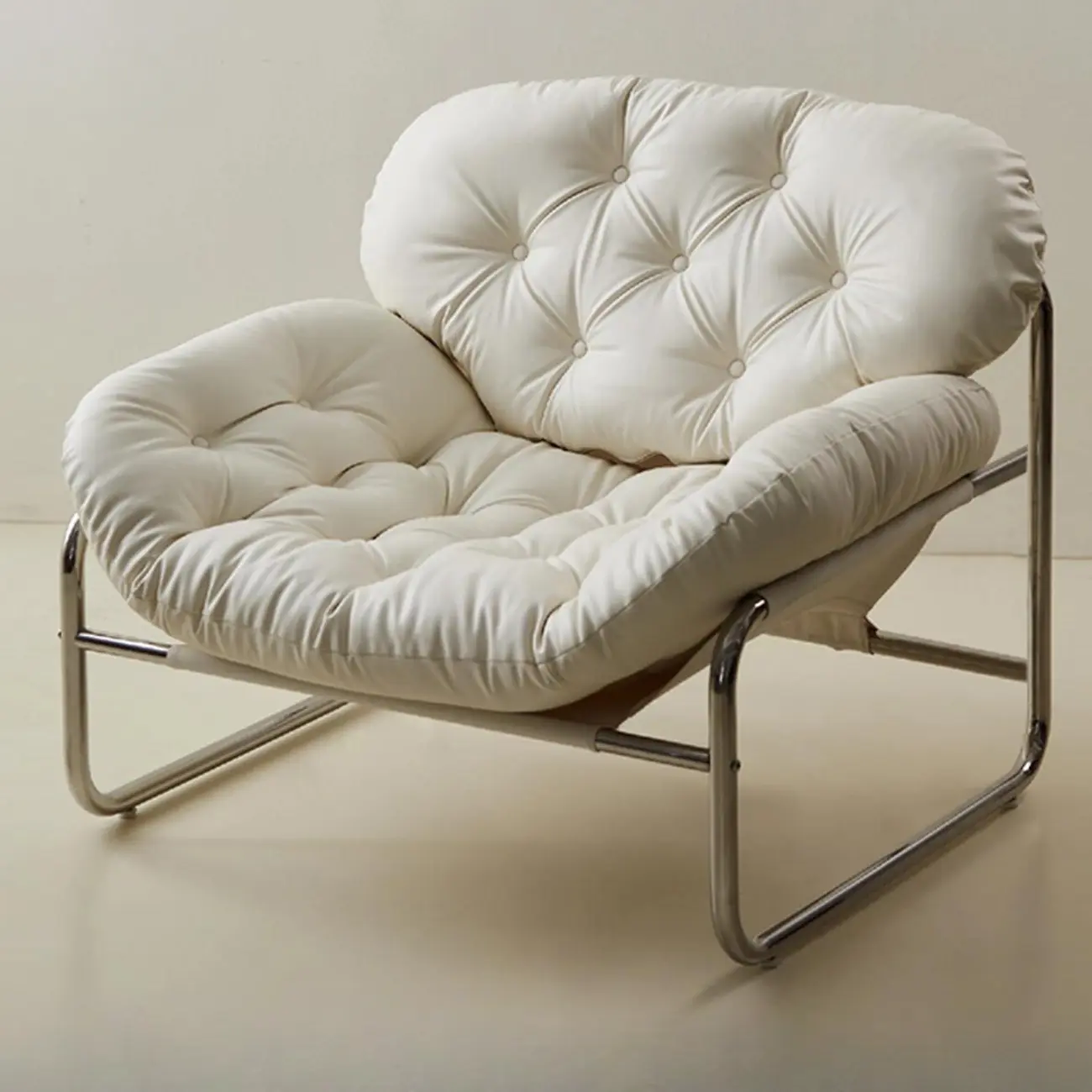 Modern Stitch-Tufted Cat-Resistant Leather Accent Chair  Image - 7 | homeyfad