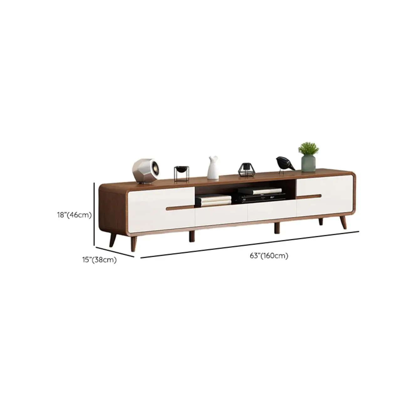 Modern Wooden TV Stand with Storage for Living Room | homeyfad
