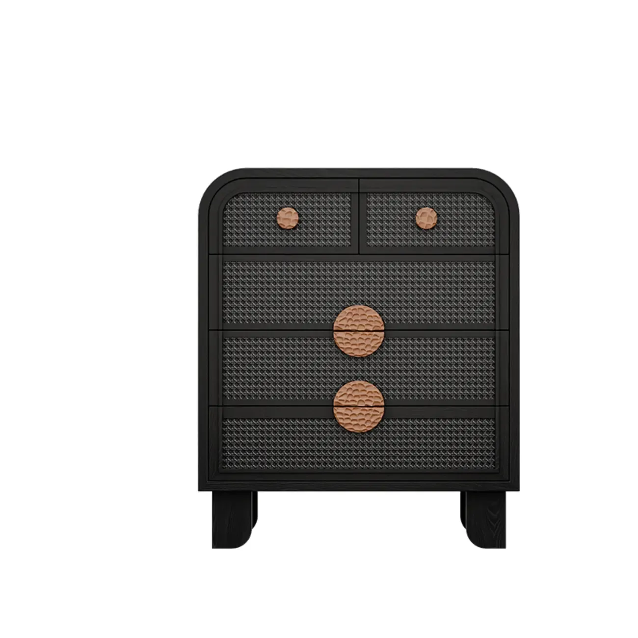 Charcoal Black Casual Storage Sideboard with Drawers Image - 7