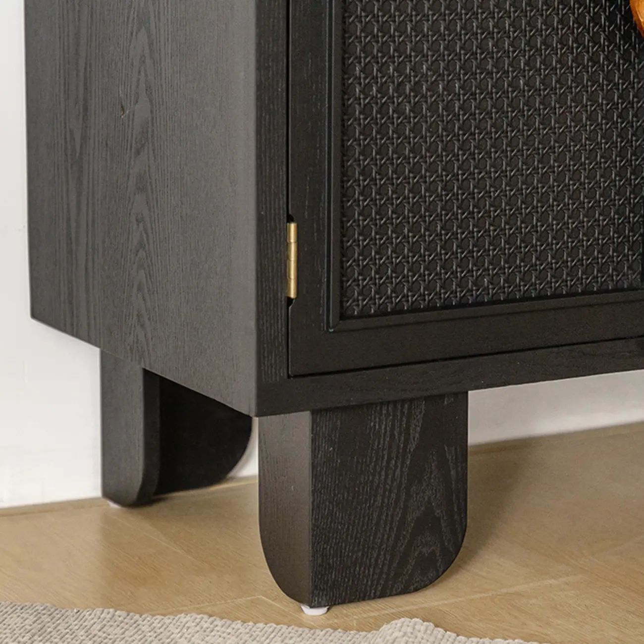 Charcoal Black Casual Storage Sideboard with Drawers Image - 9 | homeyfad