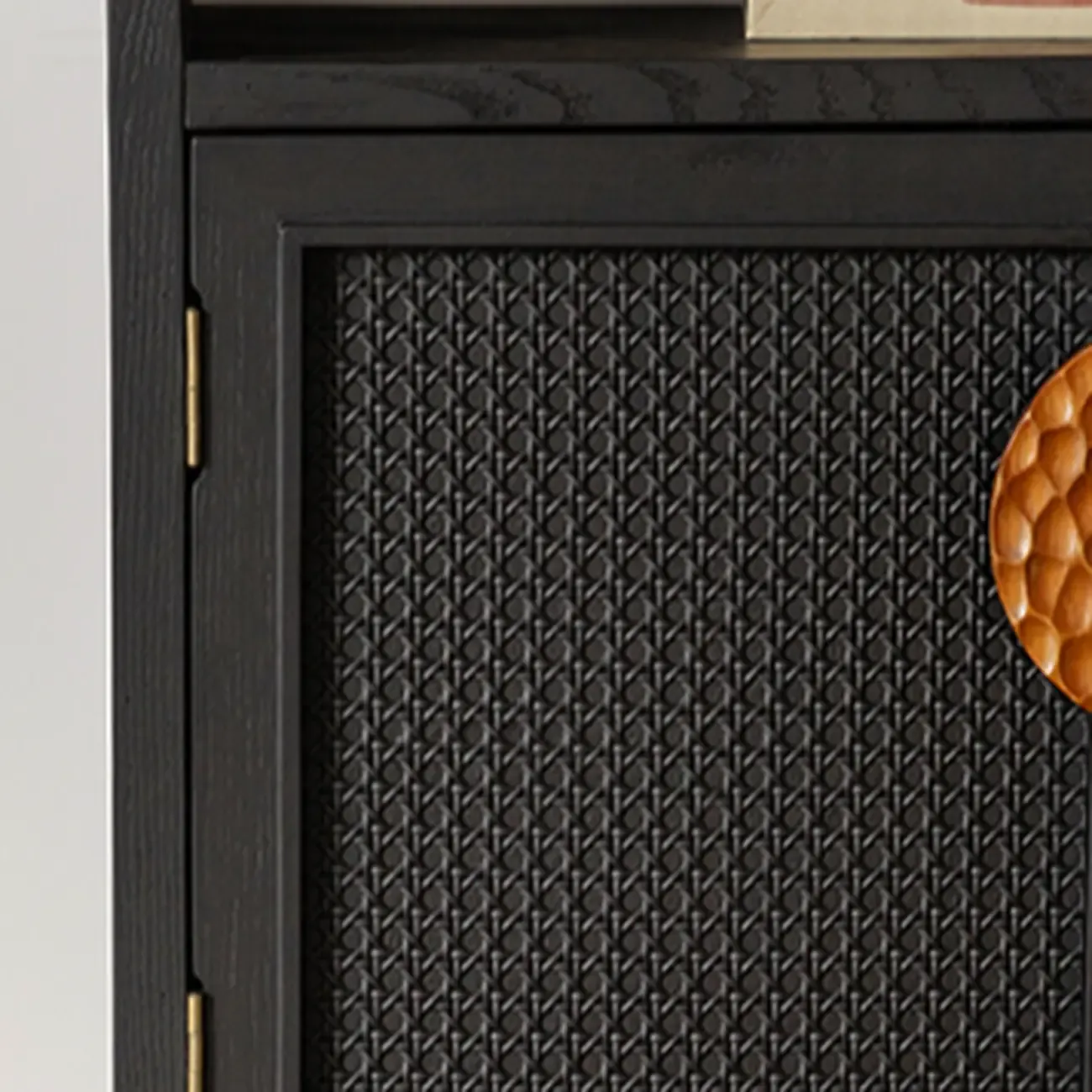 Charcoal Black Casual Storage Sideboard with Drawers Image - 11